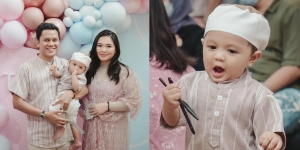 10 Momen Tasyakuran 4 Bulan Anak Arief Muhammad dan Tiara Pangestika yang Serba Pink