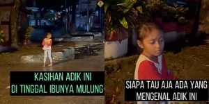 Hidup Tanpa Ayah, Gadis Kecil Ini Sendirian di Pinggir Jalan Ditinggal Ibunya Mulung