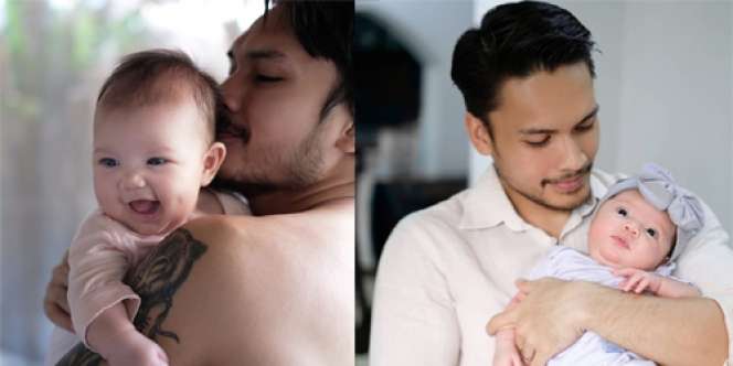 7 Potret Randy Pangalila Pas Momong Anak, Badan Kekarnya Bikin Salfok