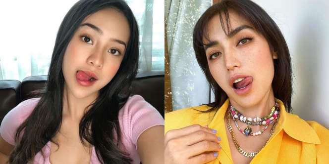 10 Potret Selebriti Cantik Tanah Air dengan Pose Julurkan Lidah, Tetep Kece!