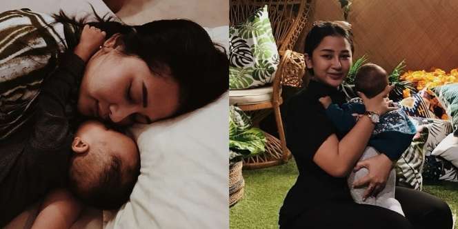 8 Potret Mutia Ayu dan Baby Gewa yang Tidak Pernah Menunjukkan Wajah Sang Anak