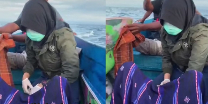 Perjuangan Bidan Bantu Ibu Melahirkan di Atas Perahu, Diterpa Gelombang Tengah Laut!