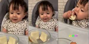 Ini Potret Reaksi Baby Chloe Anak Asmirandah Saat Diberi Makanan,  Lucu Banget!