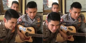 Kompak, Tiga Polisi Ganteng Ini Nyanyi Bareng Bawakan Lagu 'Aku Mau' dari Once