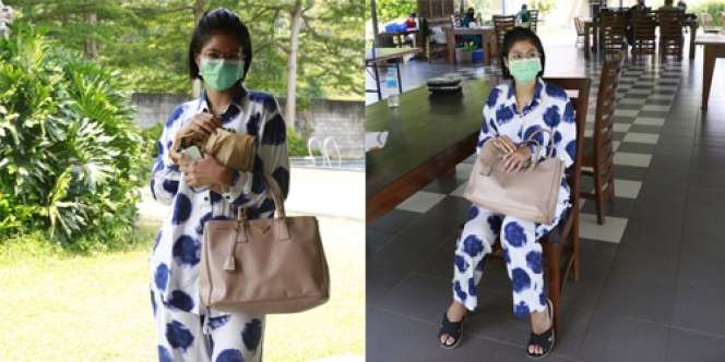 6 Gaya Hana Saraswati Pas Berangkat Syuting, Tampil Kenakan Baju Santai dengan Sandal Sederhana