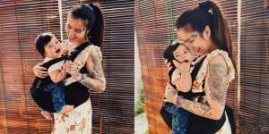 Potret Sheila Marcia Momong Baby Jerome, Kece dan Cantik Banget Mahmud Bertato!