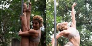 Intip Pesona Vicky Burki saat Pole Dance, Tubuh Lentur Melilit di Tiang Nyaris Tanpa Tulang