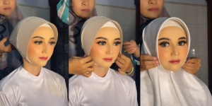 MUA Ini Pasangkan Hijab Pengantin Rapi Banget, Hasilnya Sampai Dikira Patung!