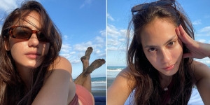 8 Potret Pevita Pearce Habiskan Waktu di Pinggir Pantai, Rileks dan Chill Abis!