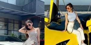 7 Potret Ayu Thalia di Depan Mobil Mewah, Baju Mininya Jadi Sorotan