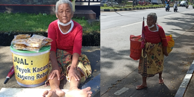Kisah Pilu Nenek Suning, Jalan Kaki 15 Km Jualan Peyek Seharga 1 Ribu Rupiah