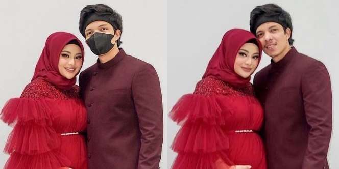 Potret Aurel Hermansyah Kenakan Gaun Merah Serasi dengan Atta Halilintar, Gemes Banget!