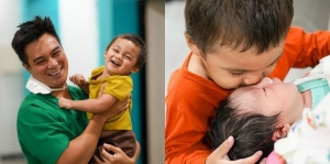 Potret Gemes Kiano Cium Baby Kenzo, Warganet Ramai Doakan Tak Miliki Sifat Seperti Baim Wong