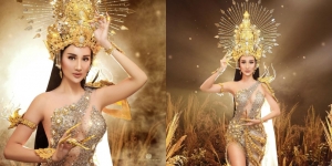 7 Pesona Bella Aprillia Pakai Baju Nasional untuk Miss Intercontinental 2020 di Mesir, Glamour Abis!