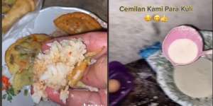 Viral Video Makanan bagi Para Kuli, Sebut yang Penting Kenyang