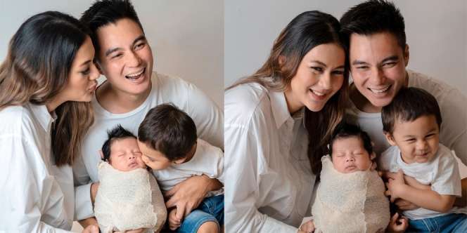 Potret Newborn Baby Kenzo dengan Tema Serba Putih, Seru Abis Bareng Keluarga