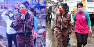 7 Potret Krisdayanti Datangi Lokasi Banjir Bandang di Batu, Sumbang Dana Rp 50 Juta