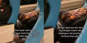 Kasih Ibu Sepanjang Masa, Rela Tidur di Lantai Kereta Demi Kenyamanan Tidur Anak