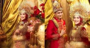 8 Potret Prewedding Ria Ricis dan Teuku Ryan Adat Aceh, Terlihat Mewah Serba Merah dan Emas