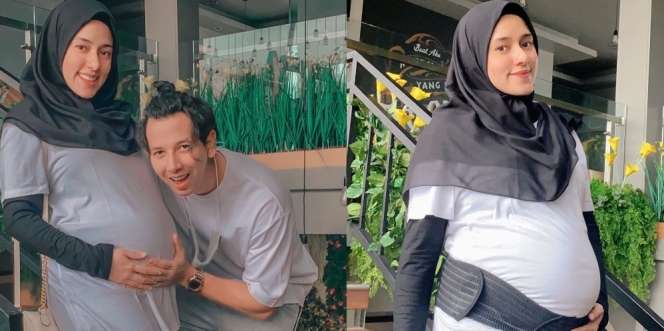Intip Pesona Fairuz A Rafiq dengan Baby Bump yang Membesar di Usia ke-8 Bulan