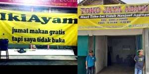 10 Spanduk Jualan Ini Kocak Ini, Ada yang Bikin Nggak Jadi Beli!