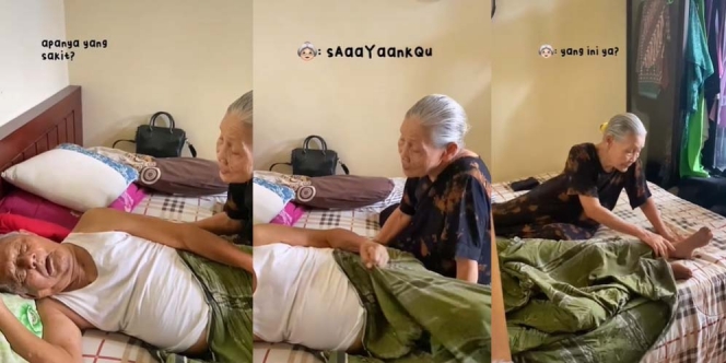 Uwu Banget, Nenek Ini Begitu Perhatin Saat Kakek Sakit Sampai Sayang-Sayangan Mesra