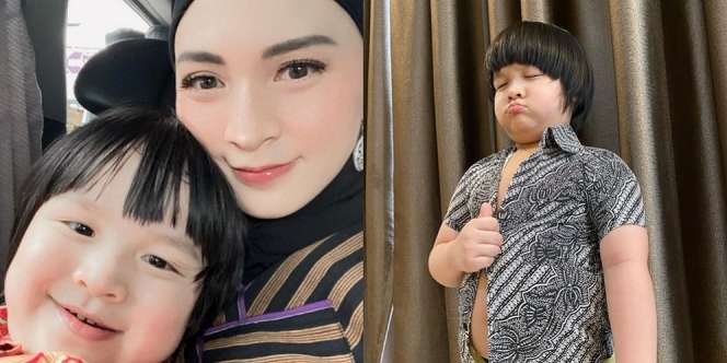 Ini Potret Anak Kedua Donita dan Adi Nugroho, Gemes dengan Rambut Mangkok yang Dipotong Ayah