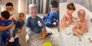 Potret Baby Athar Main bersama Anak Erica Putri, Mandi sampai Minta Gendong Bareng Rezky Aditya 