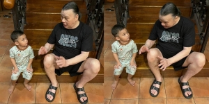 5 Potret Gemesin Kiano Tiger Wong Ngobrol dengan Kakeknya, Ekspresi Super Seriusnya Bikin Ngakak
