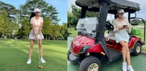 Menolak Tua, Intip 6 Potret Donna Harun Main Golf di Usia Setengah Abad, Pamer Body Goals Lho!