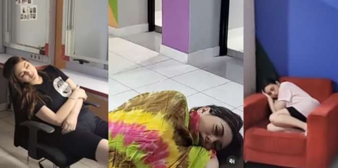 Potret Perjuangan Celine Evangelista yang Tidur Sembarangan di Tengah Sibuknya Syuting 