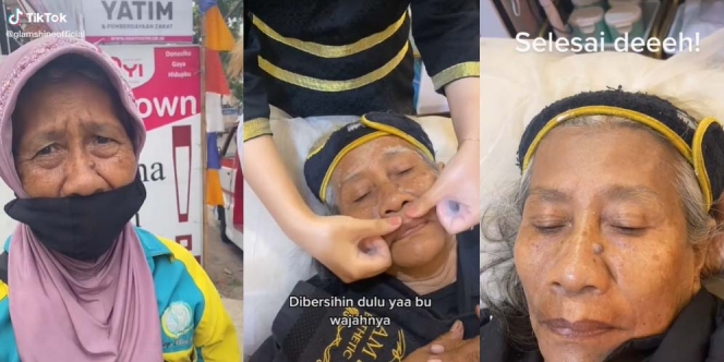 Nenek Tukang Sapu Ini Diberi Facial Gratis di Klinik Kecantikan, Komedo dan Kotoran Langsung Hilang!