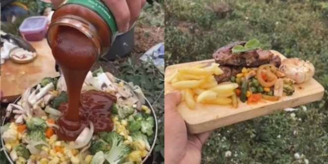 Viral Seorang Pendaki Masak Makanan Mewah di Gunung, Yang Masih Bikin Indomie Minggir!