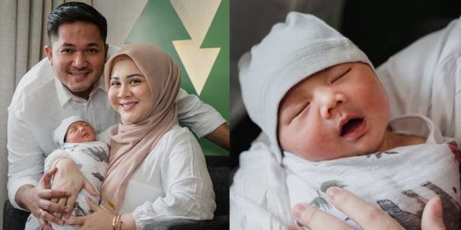 Gaya Pemotretan Keluarga Kecil Kesha Ratuliu dan Adhi Permana Pertama Kalinya, Baby Qwenzy Lucu Banget!