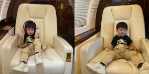 Gaya Raphael Moeis Anak Sandra Dewi saat Naik Jet Pribadi Kado Ulang Tahun dari Sang Ayah