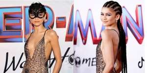 10 Potret Zendaya Datangi Premiere Red Carpet Spiderman, Anggun Pakai Gaun Jaring Laba-Laba