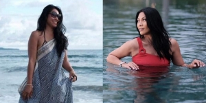 Potret Anggun C Sasmi Berpose di Pantai hingga Main Air, Terlihat seperti Masih Gadis!