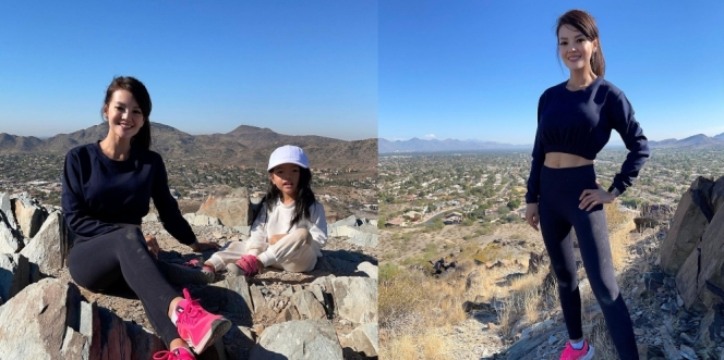 Keseruan Farah Quinn dan Buah Hatinya saat Mendaki Gunung di Arizona, Perut Sixpack-nya Bikin Salfok