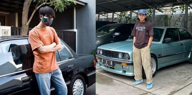10 Potret Iqbaal Ramadhan dengan Mobil Klasik Gaya 90-annya Kece Banget!