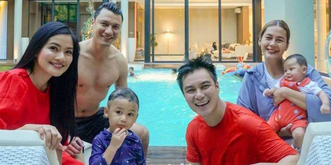 8 Potret Baim Wong Main ke Rumah Titi Kamal yang Super Besar, Kiano Sampe Gak Mau Pulang!