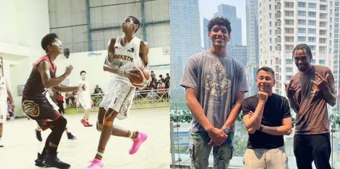 7 Potret Derrick Michael, Anak Muda Indonesia Pertama dengan Tinggi 2 Meter yang Sekolah di NBA Academy