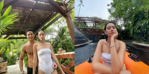 Potret Laura Theux Pakai Swimsuit One Piece Renang Bareng Pacar, Kena Komentar Pedas Netizen