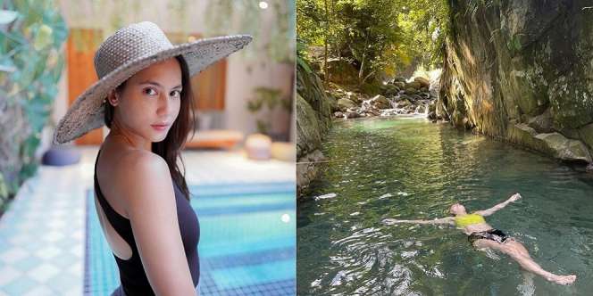 Ini Potret Pevita Pearce Main di Alam Terbuka, Tampak Menawan Renang Pakai Swimsuit Two Piece