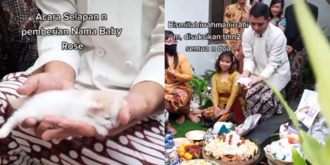 Viral, Pria Ini Gelar Acara Syukuran untuk Anak Kucing dengan Adat Jawa