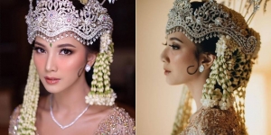 8 Potret Detail Make Up Natural dan Kebaya Emas Akad Nikah Sheila Dara Aisha, Cantik dengan Siger Sunda