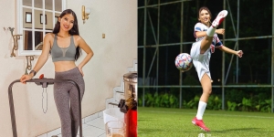 Lincah Banget, Ini 9 Pesona Soraya Rasyid Main Sepak Bola dengan Rambut Berantakan dan Penuh Keringat