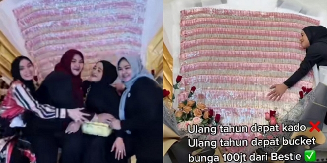 Royal Banget Perempuan Ini Dapet Buket Uang Rp100 Juta Waktu Ultah dari Bestie, Bikin Netizen Iri
