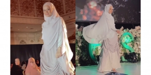 7 Potret Menawan Dinda Hauw Saat Jadi Model Catwalk Busana Muslim
