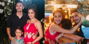 Potret Perayaan Ulang Tahun Jessica Iskandar ke-34, Pamer Baby Bump Pakai Gaun Merah Jaring-Jaring