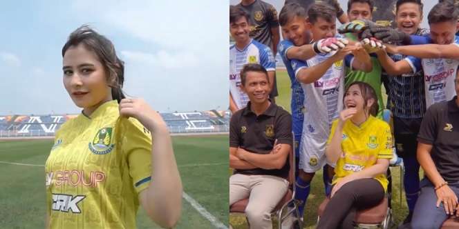 10 Potret Prilly Latuconsina di Sesi Latihan Persikota Tangerang, Rela Panas-panasan Bareng Pemain